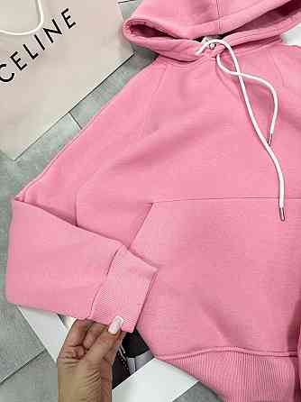 Женский утепленный костюм двойка: худи и штаны турецкая трехнить на флисе Барби, 44/46 Одесса