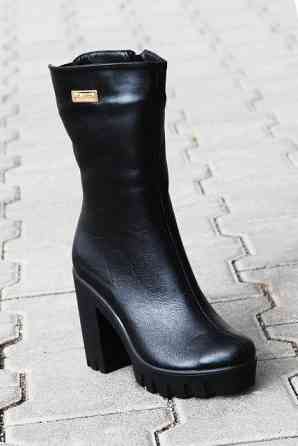 Напівчоботи жіночі ARLETT 118 чорні (весна-осінь, шкіра натуральна) (1069) лише 40р. 40 Коломия