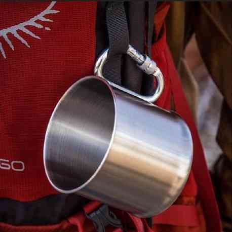 Кружка металлическая 500 мл с ручкой карабином Одесса