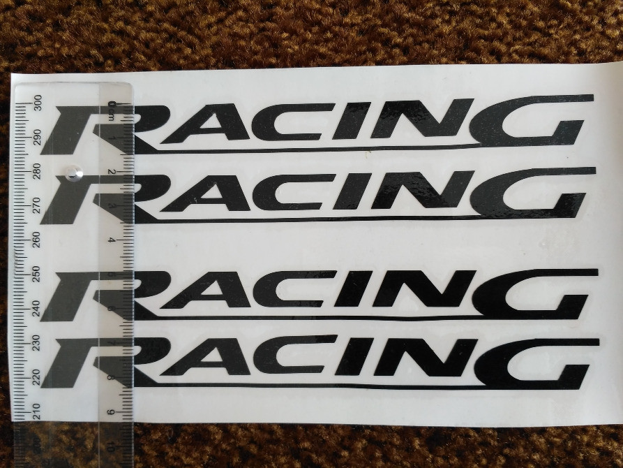 Наклейки на ручки Racing Чорна, диски, двірники Київ - фото 3