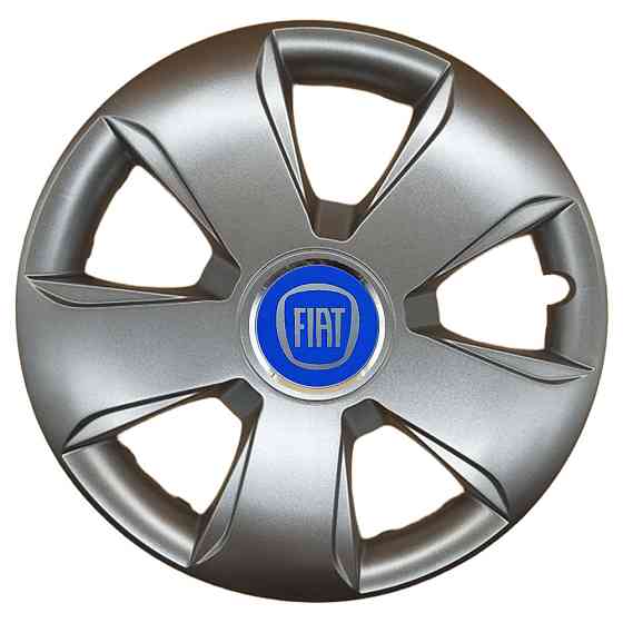 Автомобільні модельні ковпаки R13 Fiat (синій) 102 4шт, SJS, сріблясті Київ