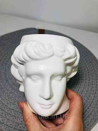 Кухоль Olens "Greece" 400 мл біла кераміка у формі обличчя Київ