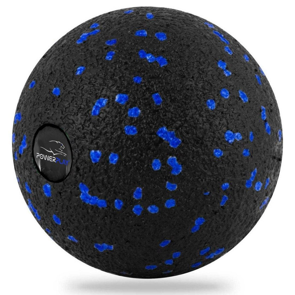 Массажный мяч PowerPlay PP-4351 Epp Massage Ball d10 черный/синий для фитнеса и реабилитации Киев - изображение 2