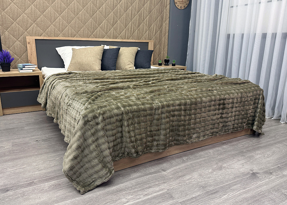 Плед-покривало 200х230 см (+-5см) Soft Night Хакі (87-131) Київ - фото 2