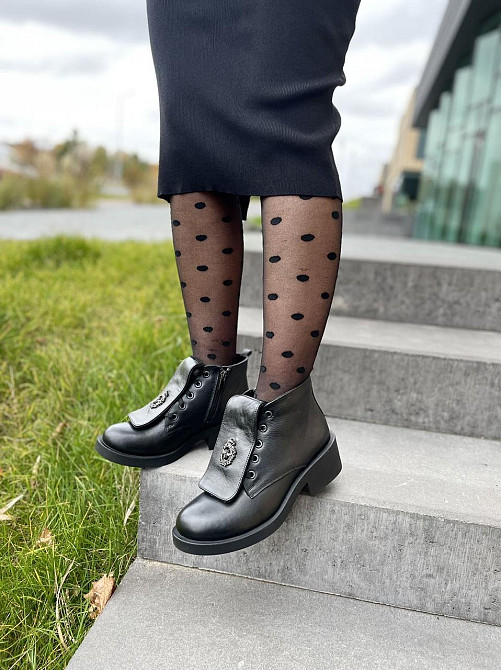 Injers Женские ботинки INJERS черные натуральная кожа зима высота 13 см (3885) 38р 40р Коломия - фото 5