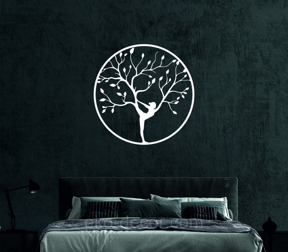 Декоративне настінне 3D Панно «ЙОГА» Декор на стіну з об'ємом 70*70 см, Білий Київ - фото 4