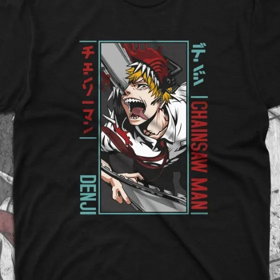 Футболка для подростка мальчика с принтом Человек Бензопила Денджи Размер 160 Anime10473 Днепр