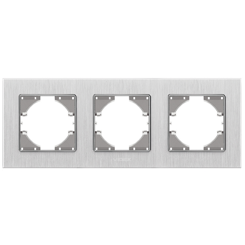 BINERA сріблястий алюміній Рамка горизонтальна 3-а Videx Житомир - изображение 2