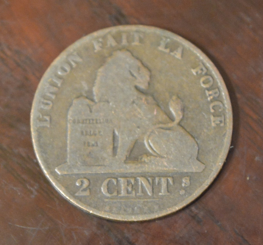 Бельгия 2 сентима 1862 год Полтава - изображение 1