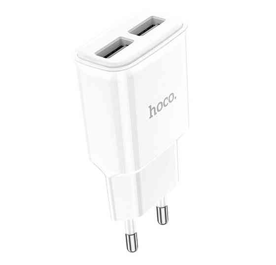 Мережевий зарядний пристрій HOCO C88A Star round dual port charger White Київ