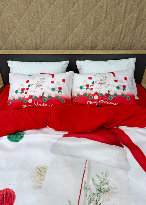 Комплект постільної білизни Фланель, Epico Євро 200х220 з Різдвяним принтом (88-197) Київ - фото 7