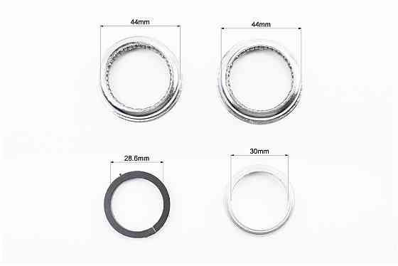 Кермова колонка 1-1/8" (44/28,6x44/30) безрізьбової вилки, напівінтегровані, висока, сіра KL-B431 Київ