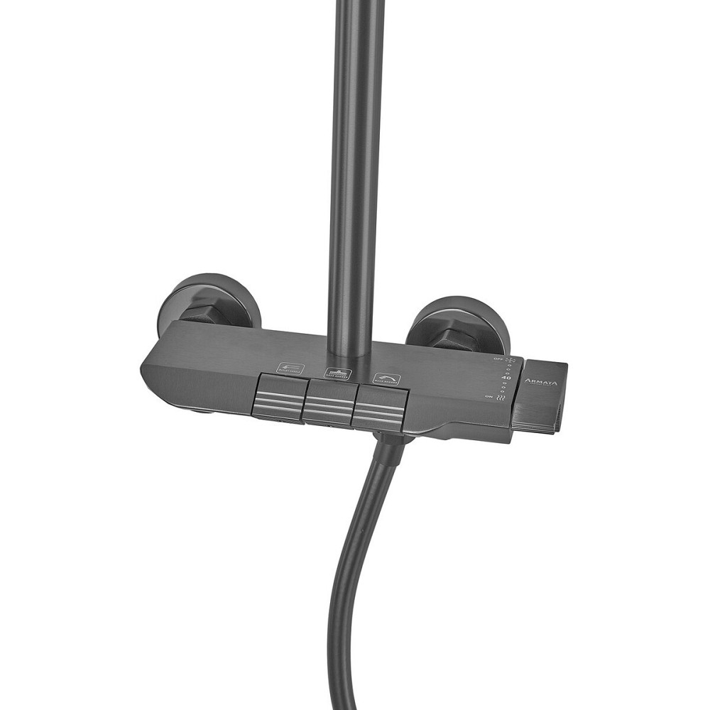 Душова колона Armata BCF-009-J Graphite зі змішувачем на кнопку та 3 режимами (CH650) Харків - фото 4
