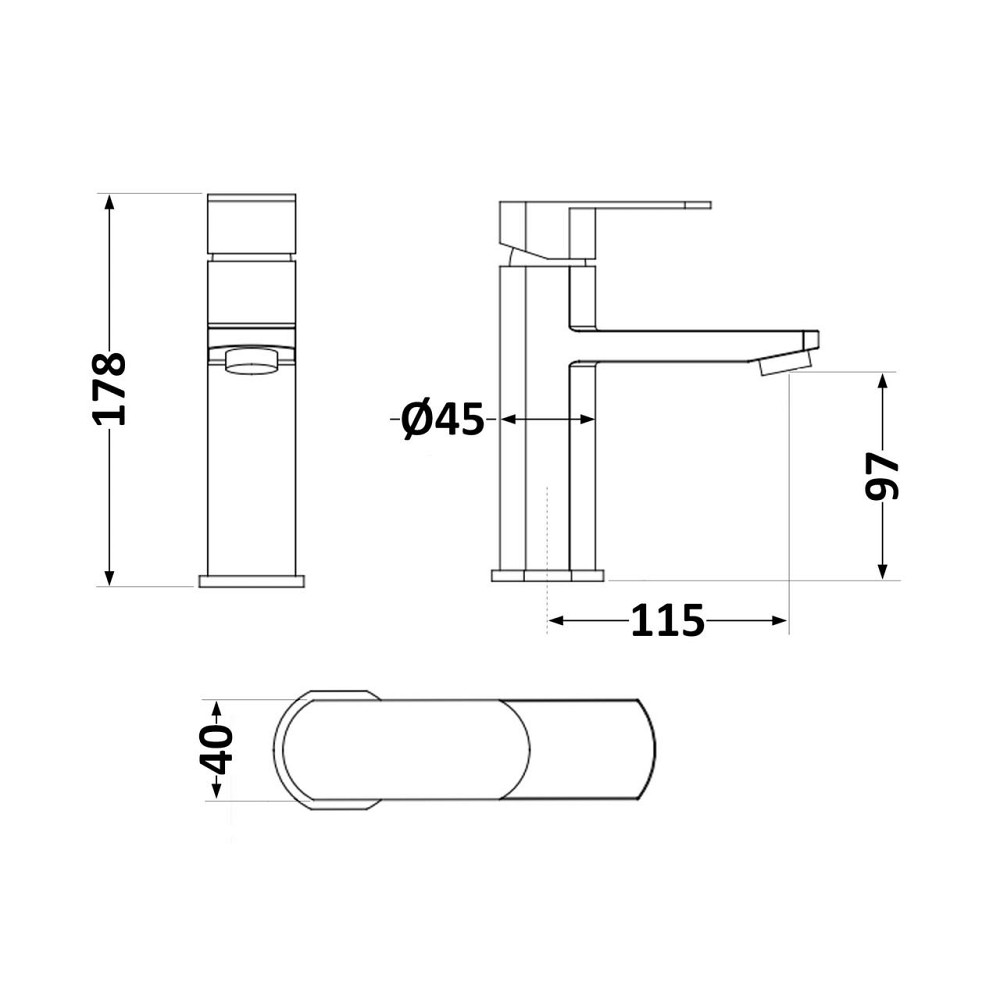 Змішувач для раковини Lidz Luna 001F (k35) LDLUN001FNKS46094 Nickel Київ - фото 2