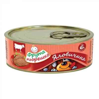 Дитяче пюре Фрута пюрешка з яловичини, 120 г (8595139773991) Вінниця