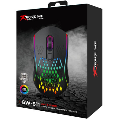 Мышка Xtrike ME GW-611 Wireless RGB Black (GW-611) Винница - изображение 7