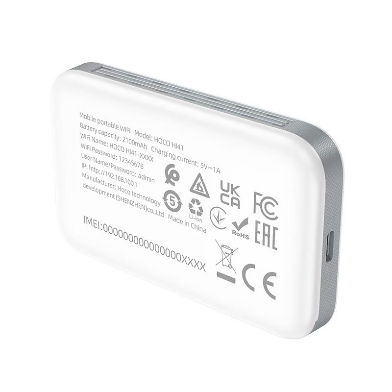 Маршрутизатор HOCO HI41 Mobile portable WiFi (Europe Asia and Africa) White Одеса - фото 5