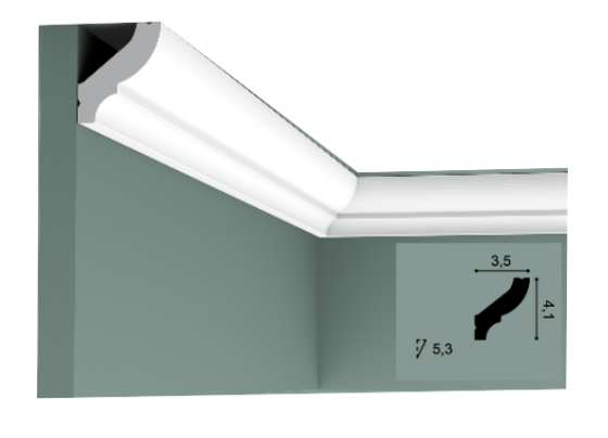 Карниз(плинтус) потолочный гладкий Orac Decor Basixx CB501N, лепной декор из пенопласта Днепр