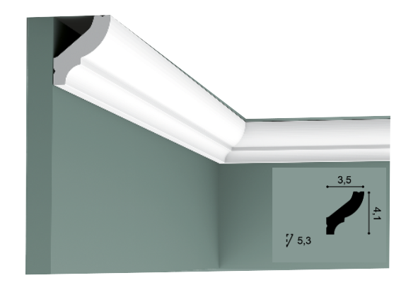 Карниз(плинтус) потолочный гладкий Orac Decor Basixx CB501N, лепной декор из пенопласта Днепр - изображение 1