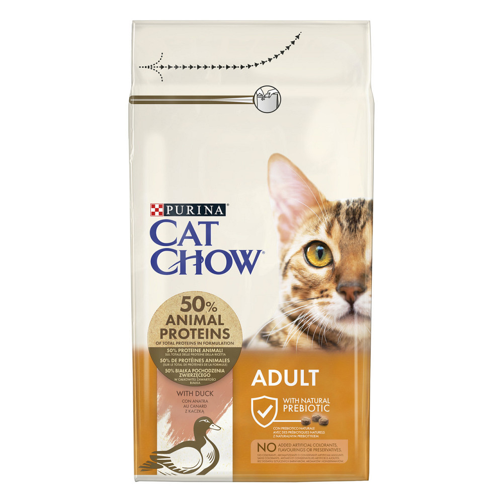 Сухий корм CAT CHOW Adult для дорослих котів, з качкою, 15 кг Київ - фото 1
