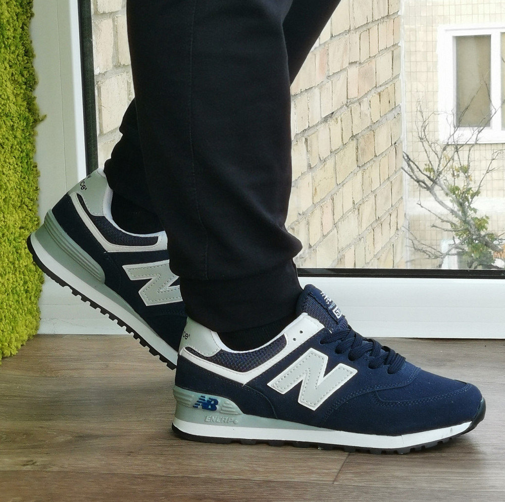 Сині Кросівки New Balance 574 Жіночі Чоловічі Замшеві Нью Баланс (розміри: 36,37,38) - 63-8 Дніпро - фото 1