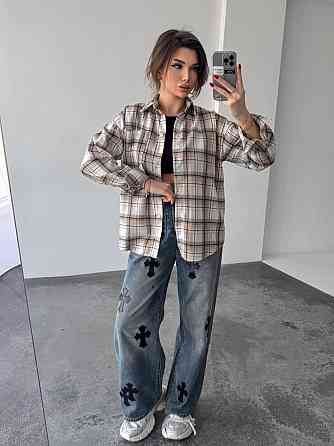 Жіноча картата сорочка (з накатом) 42-46, карта 29 Одеса