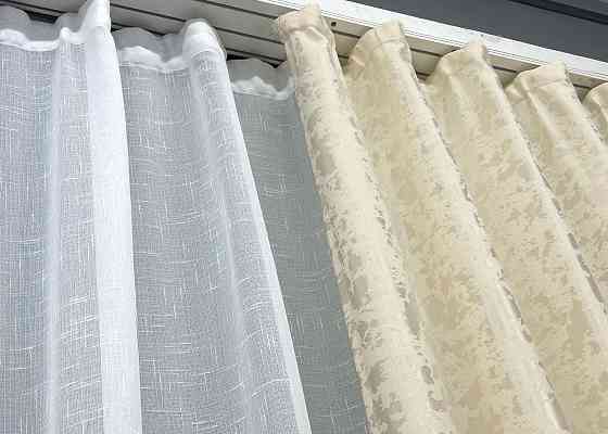 Шторная ткань лен мрамор, коллекция 