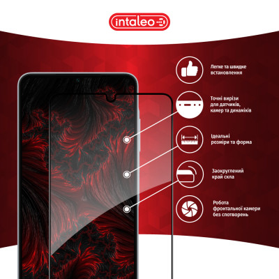 Стекло защитное Intaleo Full Glue Samsung A06 5G Black (1283126613012) Винница - изображение 3