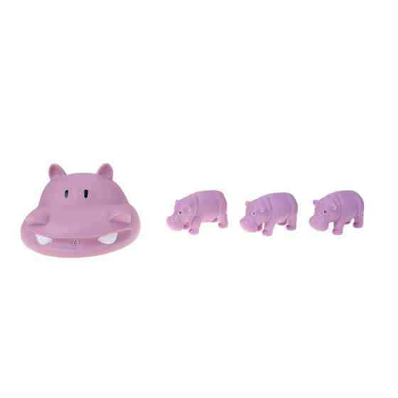 Пищалка Резиновое животное B-331 4шт в сетке  Бегемот Винница