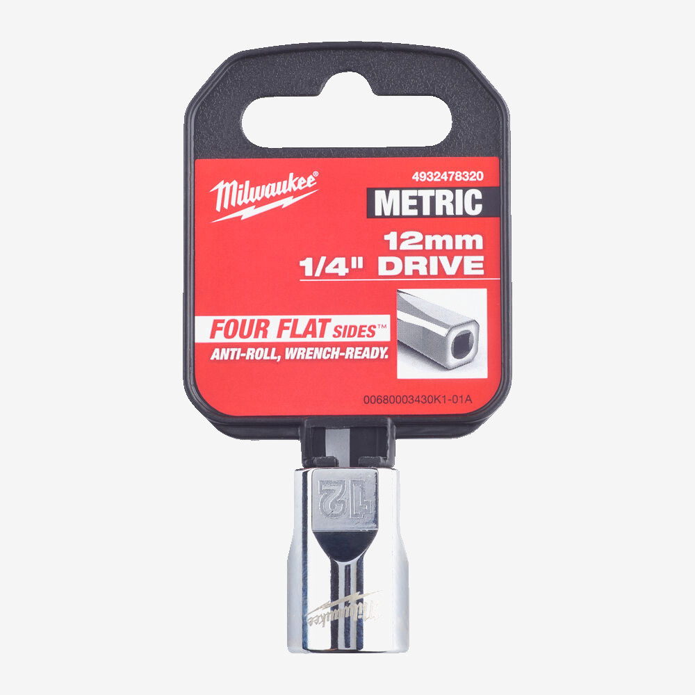 Головка хромированная метрическая 1/4'' MILWAUKEE, 12мм Одесса - изображение 2