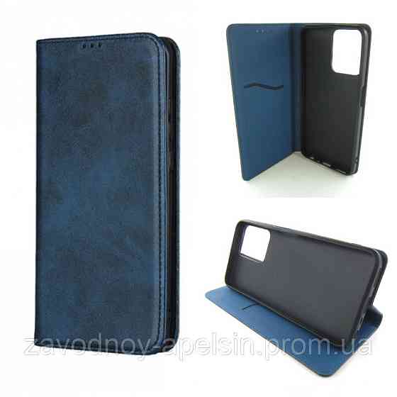 Чехол книжка Motorola Moto G04 G04s Кожаный (синий) Одесса