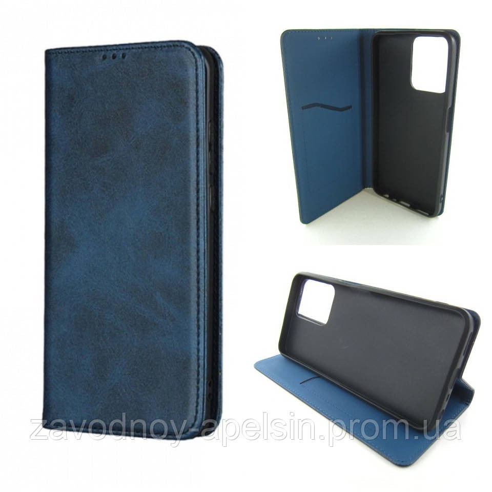 Чехол книжка Motorola Moto G04 G04s Кожаный (синий) Одесса - изображение 1