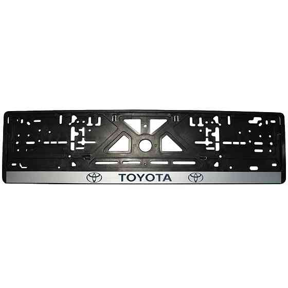Рамка номерного знаку Toyota пластик чорна 1шт Київ