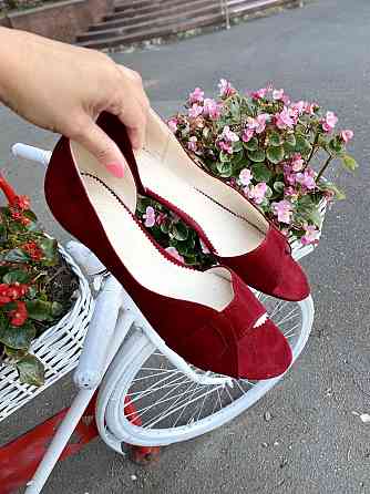 VSN Балетки жіночі VSN Ника червоні (весна-літо, замша натуральна) (3587) Коломыя