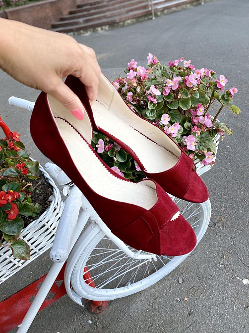 VSN Балетки жіночі VSN Ника червоні (весна-літо, замша натуральна) (3587) Коломыя - изображение 2