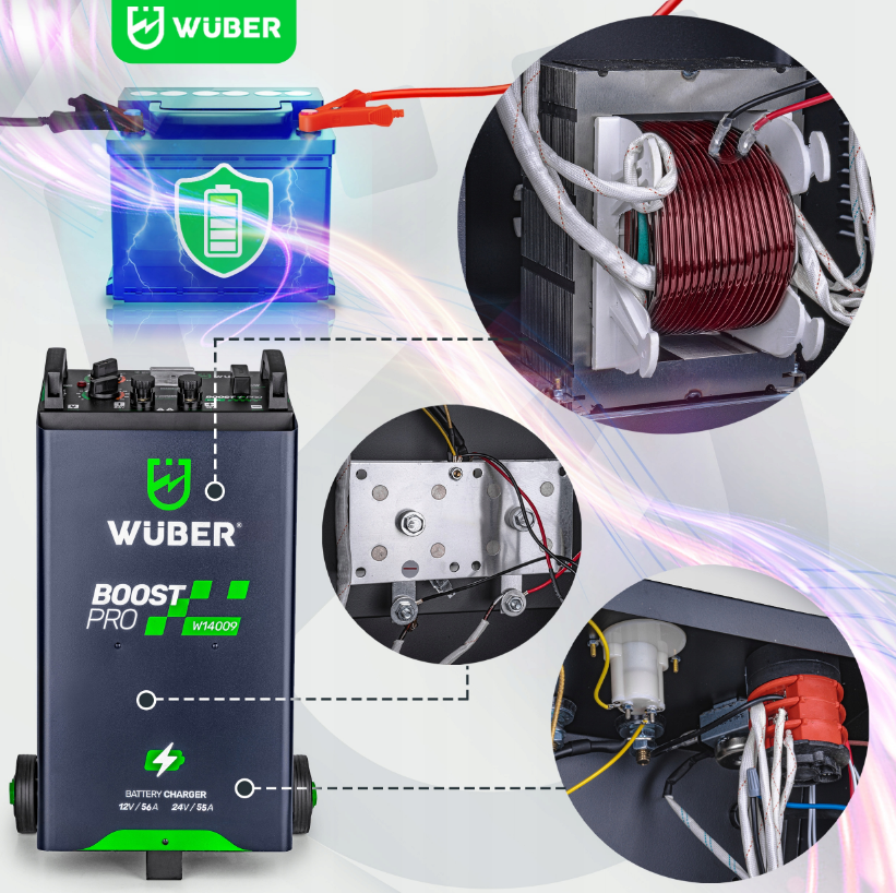 Пуско-зарядное устройство 56А 12/24В 400/700A Wuber (Польша) Киев - изображение 9