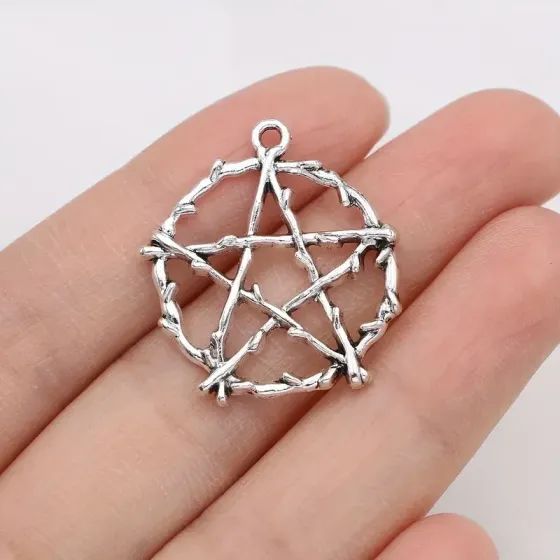 Підвіска Пентаграма набір 5 шт – сріблясті кулони Київ