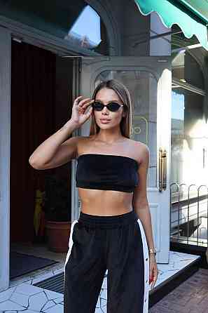 Стильный женский повседневный костюм тройка плотный плюшевый велюр Черный, 46/48 Одесса