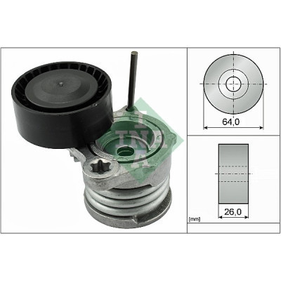 Натягувач ременя з роликом INA 534 0331 10 Вінниця - фото 1