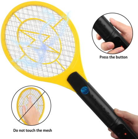 Электрическая мухобойка-ракетка от насекомых Bug Catcher 3500V на батарейках, ручной электронный уничтожитель мух и комаров, оранж Киев