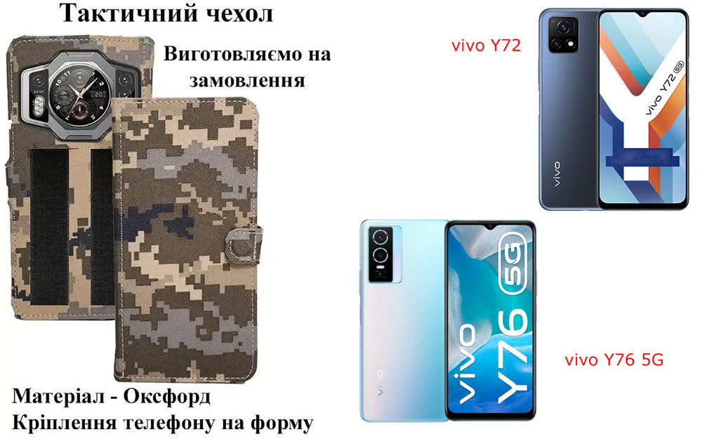 Тактический чехол для Sharp AQUOS sense8, крепится к снаряжению на липучке Киев - изображение 1