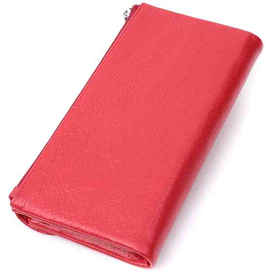 Портмоне для женщин с блоком для карт из натуральной кожи ST Leather 22699 Красный Киев