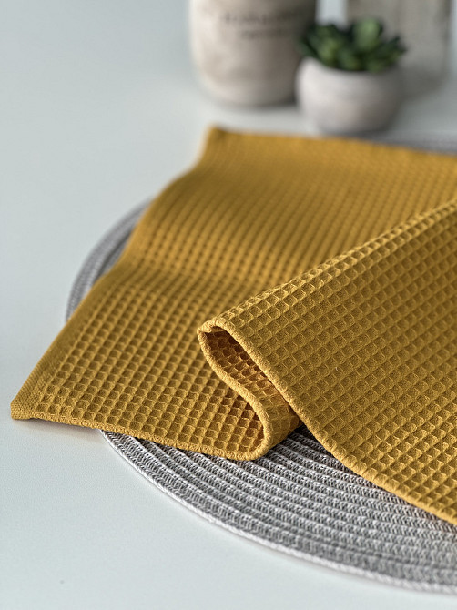 Вафельний рушник Ideal Textile 40х60 см 240 г/м2 (56860817) Гірчичний Чернівці - фото 10