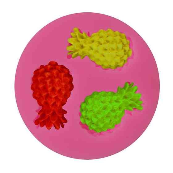 Молд силіконовий Ананаси 55 мм рожевий Київ