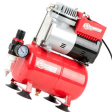 Компресор "безмасляний" 2-х поршн 3л 1 вих, 220В, 0.3 кВт, 45 л/хв, 3.2 атм INTERTOOL Мукачево - фото 1