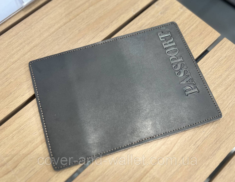 Шкіряна обкладинка на паспорт шоколадного кольору ST Leather Київ - фото 11