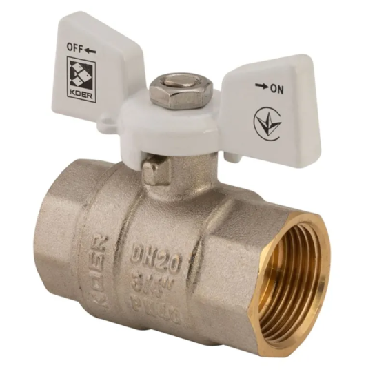 Кран кульовий Koer 3/4" ГГМ (KR.217.W) білий (KR0179)   ( 23024 ) Харків