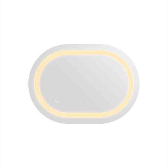 Дзеркало настінне овальне сенсорне Qtap Gemini 600х800 з LED-підсвіткою Touch, з антизапотіванням із димером Харків