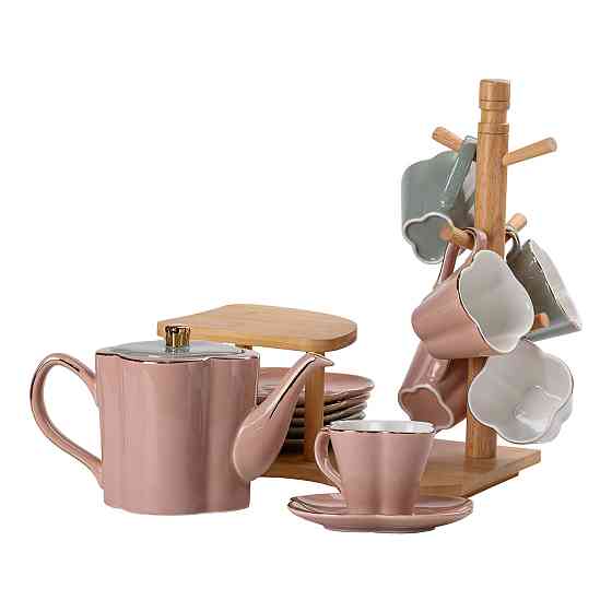 Yiwu Чайний сервіз на 6 персон з бамбуковою підставкою HP-15-25 Коломыя