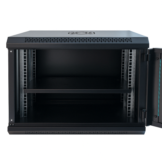 Шафа серверна настінна з полицею GEAR 9U 19'' 600x450x450 Чорна (GWMSN-9U-600-450) Київ
